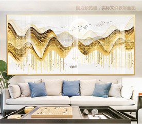 线条山水晶贝装饰画