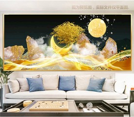 山水三联装饰画