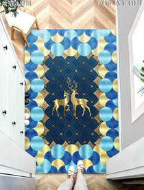 几何抽象轻奢抽象玄关地毯