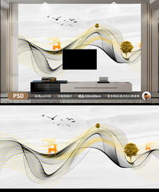 新中式水墨山水装饰画