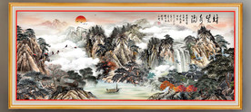 原创水墨山水风景画装饰画
