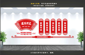 道德讲堂 校园文化墙