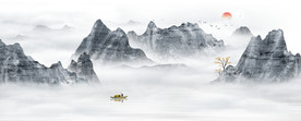 巨幅山水画