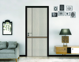 铝门生态门高清室内背景效果图