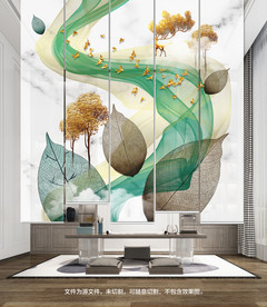 新中式麋鹿卷帘