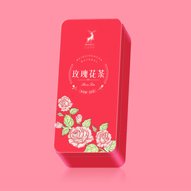 玫瑰花茶-罐装包装设计