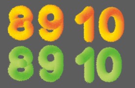 毛绒数字