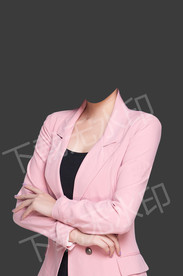 粉色西装模板