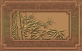 立体铜雕艺术花纹背景