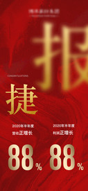 地产大气红金大气高端喜报捷报