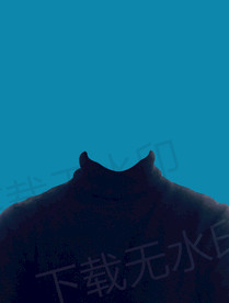 女性高领黑色证件照衣服