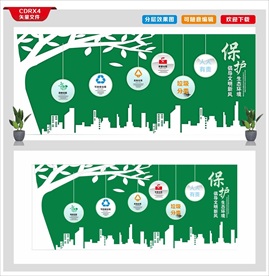 环保 垃圾分类形象墙