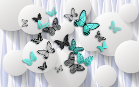 抽象蝴蝶意境背景装饰画