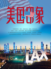 美国旅游海报 美国印象 旅行社