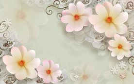 花朵花藤背景装饰画