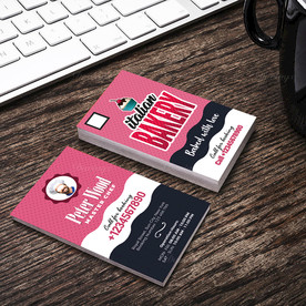 美食店名片正反双面PSD模板