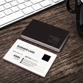 黑色商务名片正反面效果图