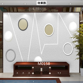 3D圆圈框 几何 立体背景墙