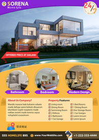 房地产酒店民宿短租中介海报传单