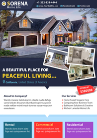 房地产酒店民宿短租中介海报传单