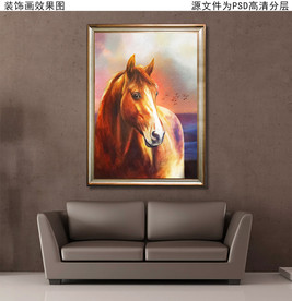 油画马装饰画
