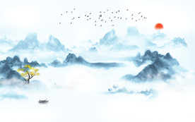 现代新中式山水