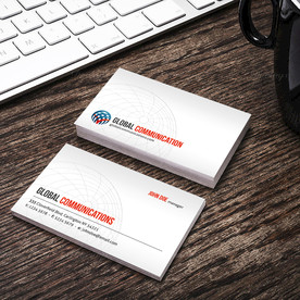 简约名片双面PSD展开图