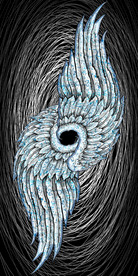 现代简约翅膀羽毛线条烁金玄关