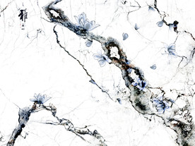 大理石纹花朵背景墙