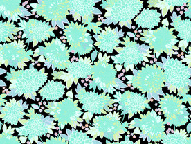 手绘黑底花 原创女装