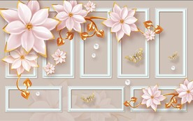 浮雕 奢华 花朵 金枝玉叶