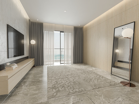 现代背景墙客厅3D效果图摄影墙