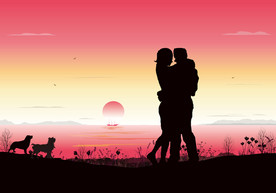 新中式山水画意境山水画油画风景