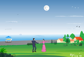 新中式山水画意境山水画油画风景