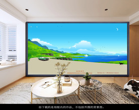 新中式油画风景山水画意境山水画