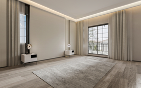 极简现代卧室靠床背景墙