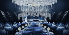 星空婚礼蓝色婚礼白蓝