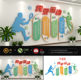 校园体育运动文化墙