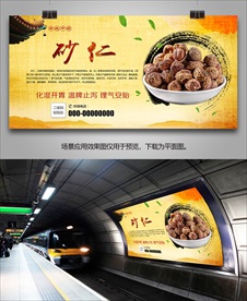 砂仁宣传海报灯箱展板展架挂画