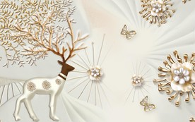 珠宝 浮雕 麋鹿