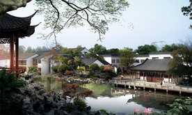 中式园林景观设计效果图