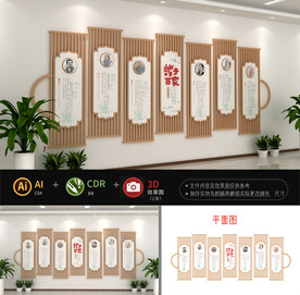 诸子百家校园文化墙