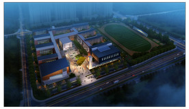 高级中学规划夜景效果图