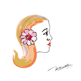 现代简约少女装饰画