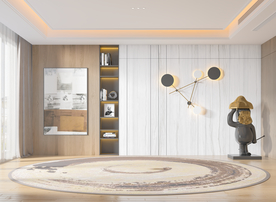 现代轻奢客厅沙发背景墙