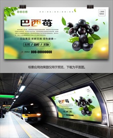 巴西莓宣传海报灯箱展板挂画单页