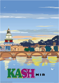 油画风景画装饰画印度克什米尔邦