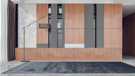 现代客厅沙发背景墙摄影墙