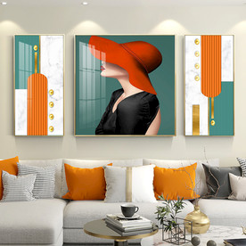 爱马仕美女晶瓷画