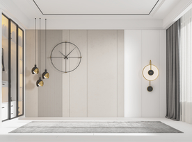 极简现代卧室靠床背景墙